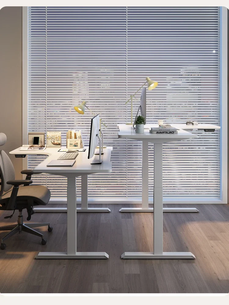 

Electric Lifting Table L-Type Desk Desk Double Workbench Computer Desk