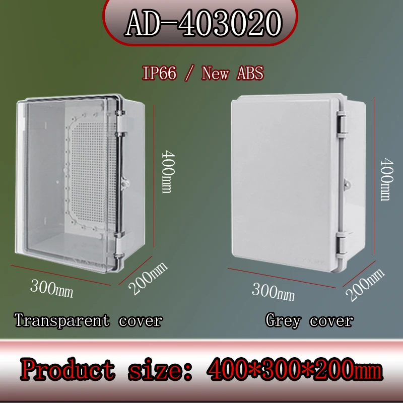 

AD type outdoor waterproof box, size400*300*200mm, IP66 level waterproofing