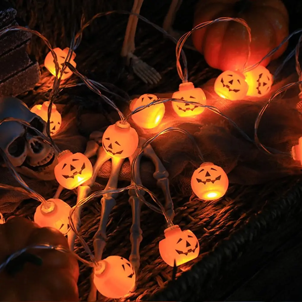 1.5m 10Led Halloween Village Eye Balls Pumpkin Halloween Light String Creative Spider Halloween Decor Lamp Ghost Festival