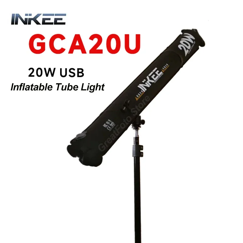 

INKEE GCA20U 20W USB Inflatable Tube Light 2700k-6500k Magnetic LED Light Stick Portable Outdoodr Photography Video Fill Light