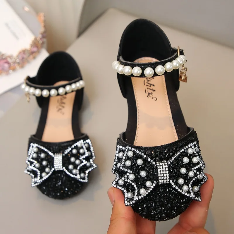 2026 New Children Princess Shoes For Girls Glitter Children Baby Dance Shoes Bling Bling Party Casual Toddler Girl Leather Shoes
