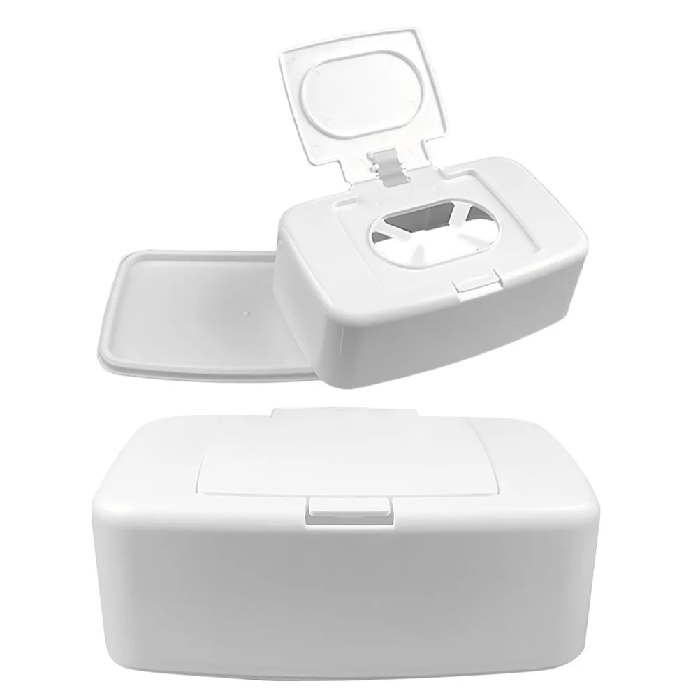 

2 Pcs Wet Wipes Storage Box Household Case Small Container Holder for Dispenser Travel