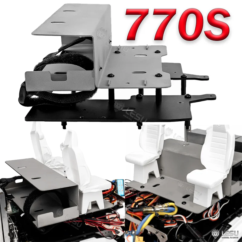 

RC Truck Metal Second Floor Cockpit Floor for 1/14 Tamiya LESU SCANIA 770S 56368 56371 56368 Car Accessories
