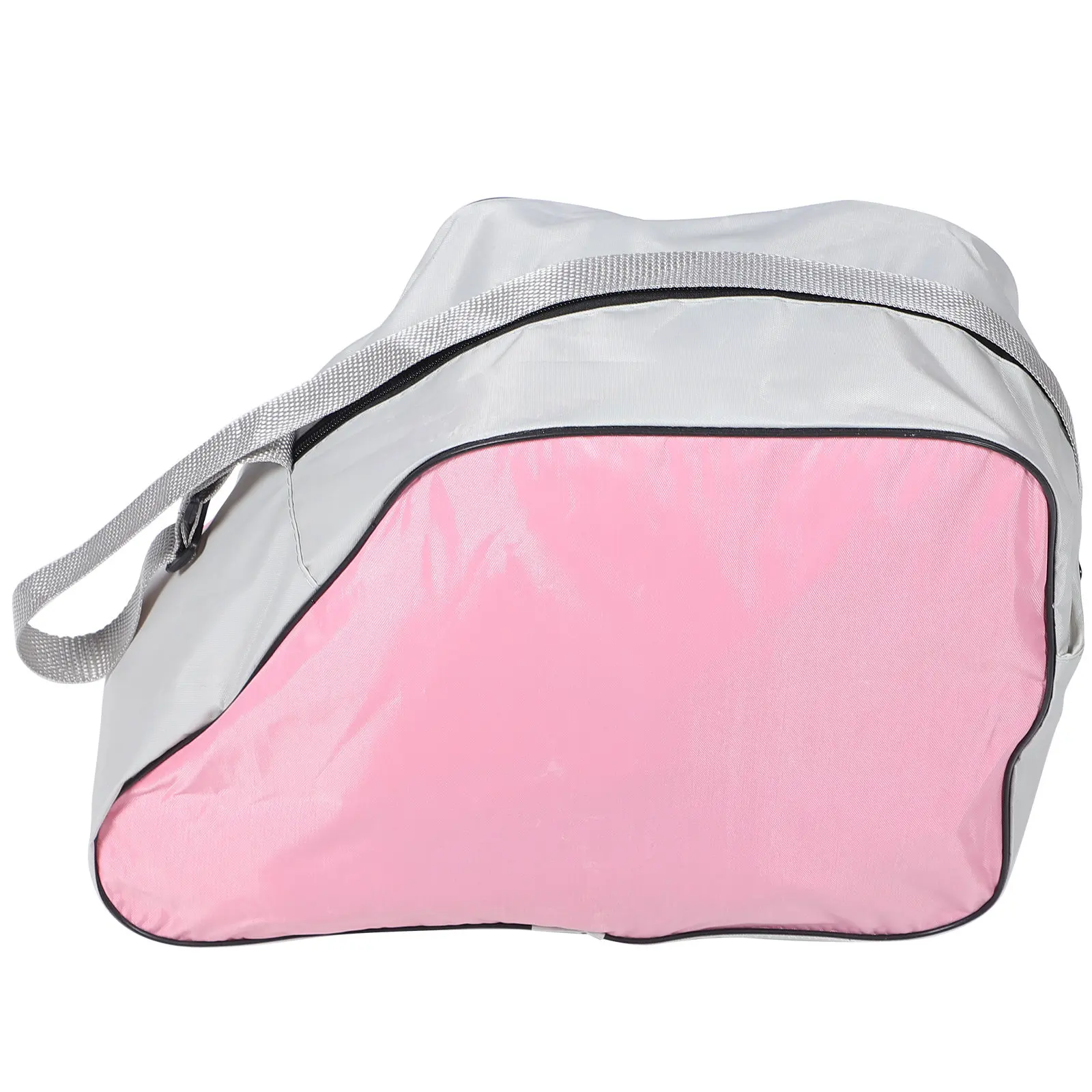 

Pink Skating Bag Roller Skate Carrying Tote Adjustable Polyester Shoulder Strap Large Storage Compartment Suitable for Most