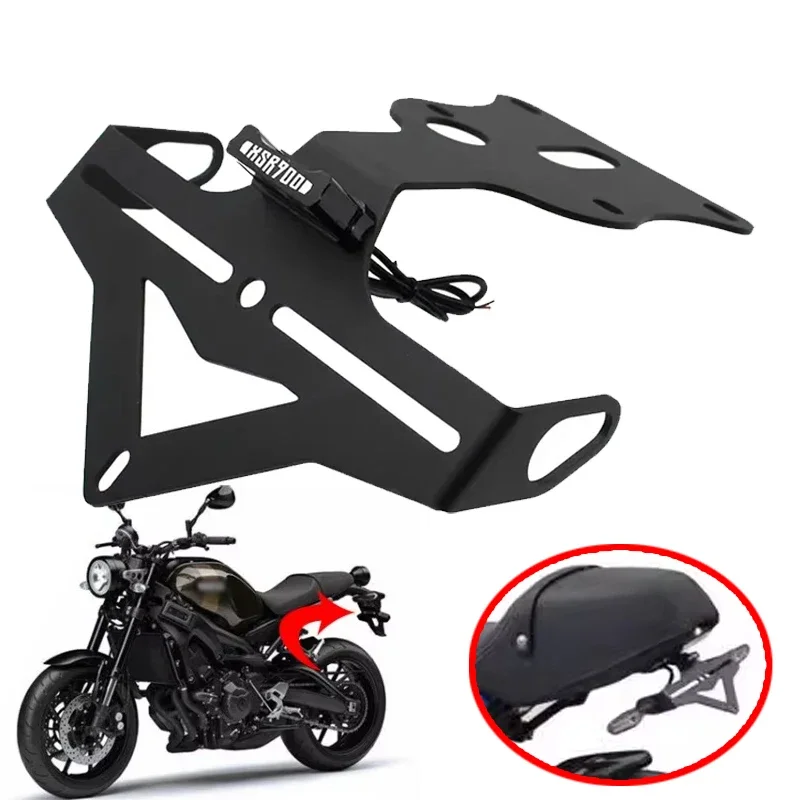

Fit For YAMAHA XSR900 2022-2023 Motorcycle Registration License Plate Holder Mount Bracket with LED License Plate Light XSR 900