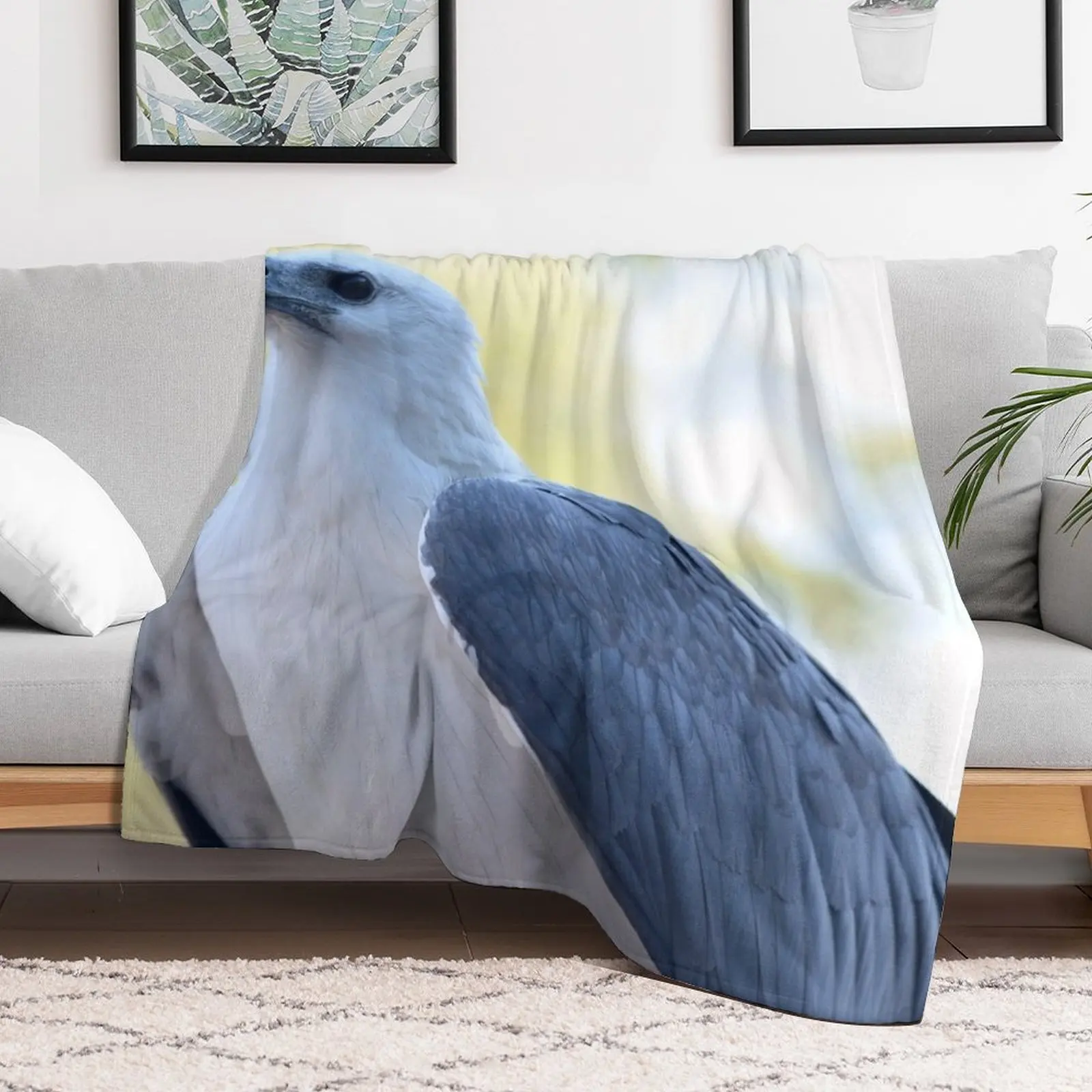 Maraki, Whitea??bellied Sea-Eagle Throw Blanket Luxury Brand warm for winter Blankets