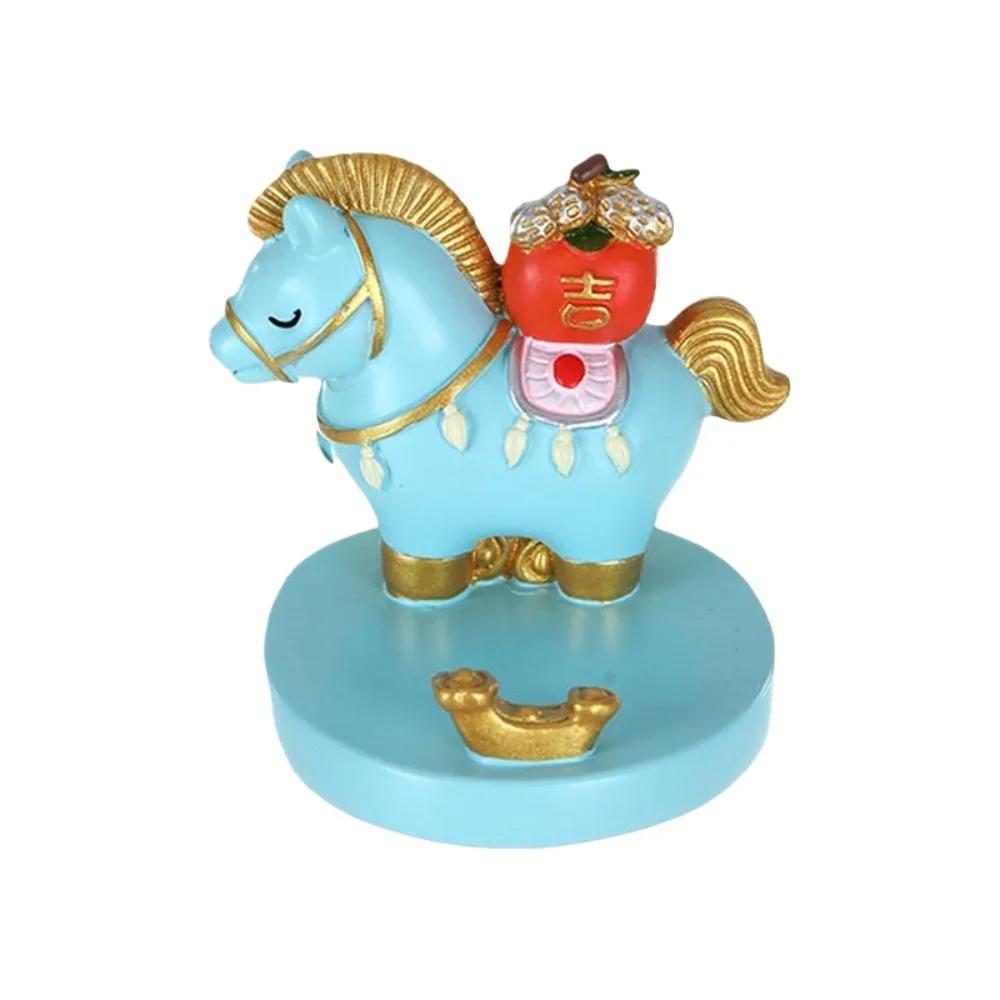 

Resin Zodiac Horse Ornaments Year of The Horse Festival Decorative 2026 Horse Year Figurines Chinese Style Animal Horse Statue
