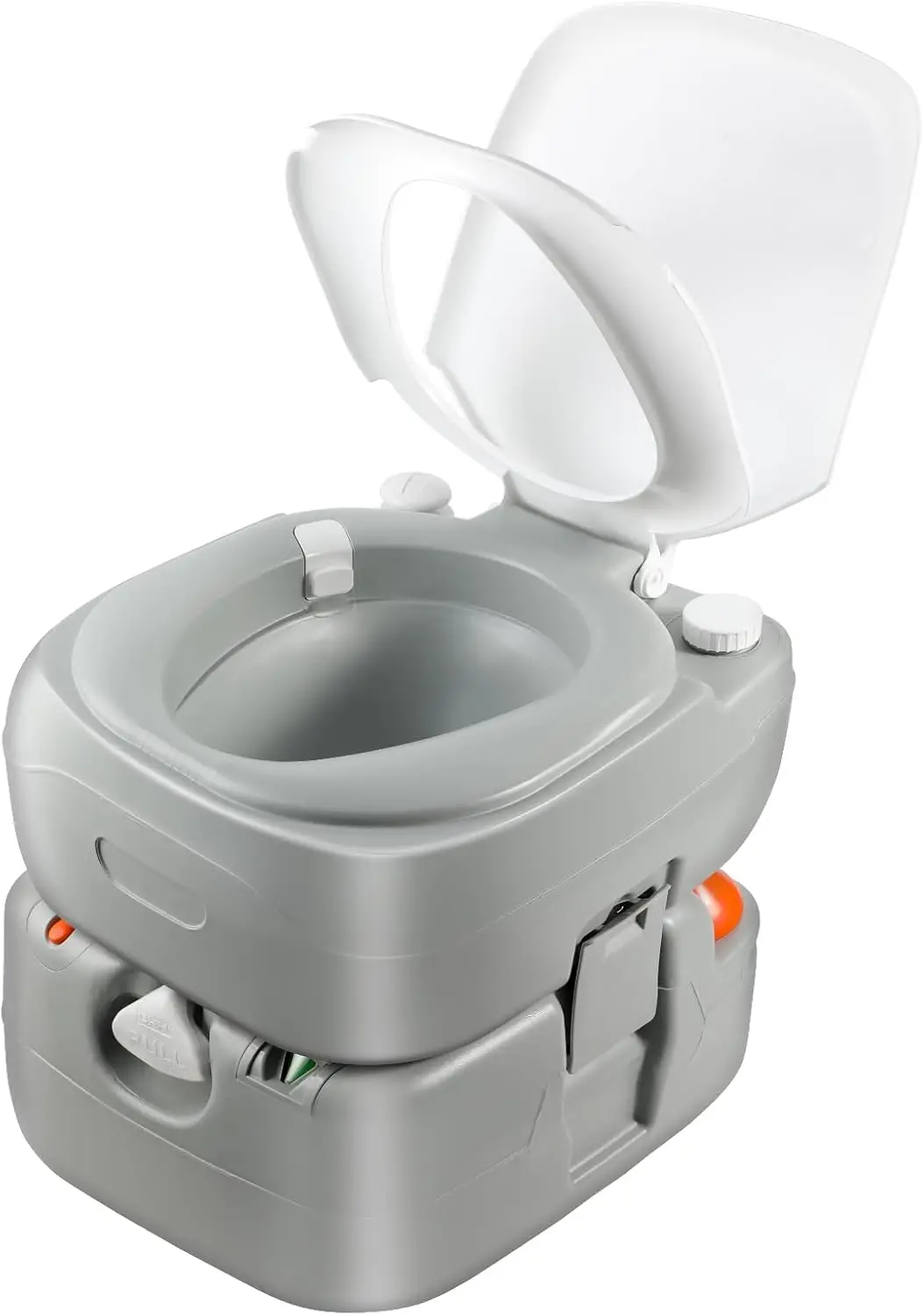 

5.8-Gallon Portable Toilet: Detachable Waste Tank, Level Indicator - Leak-Proof and Compact for Camping, RV, Boat, and Travel