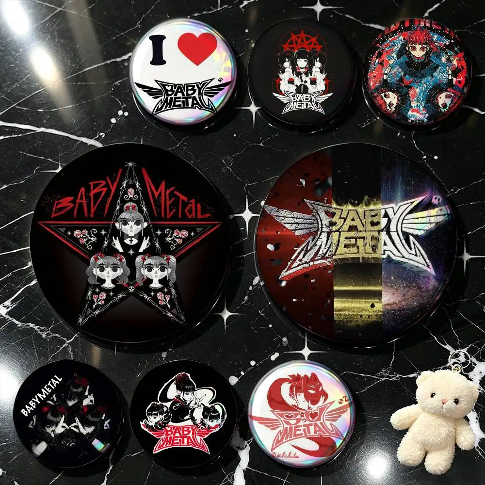 B-Babymetal Metal Forth  25mm 32mm 44mm 58mm Anime Badges Brooches DIY Pins Decorations Birthday Gifts