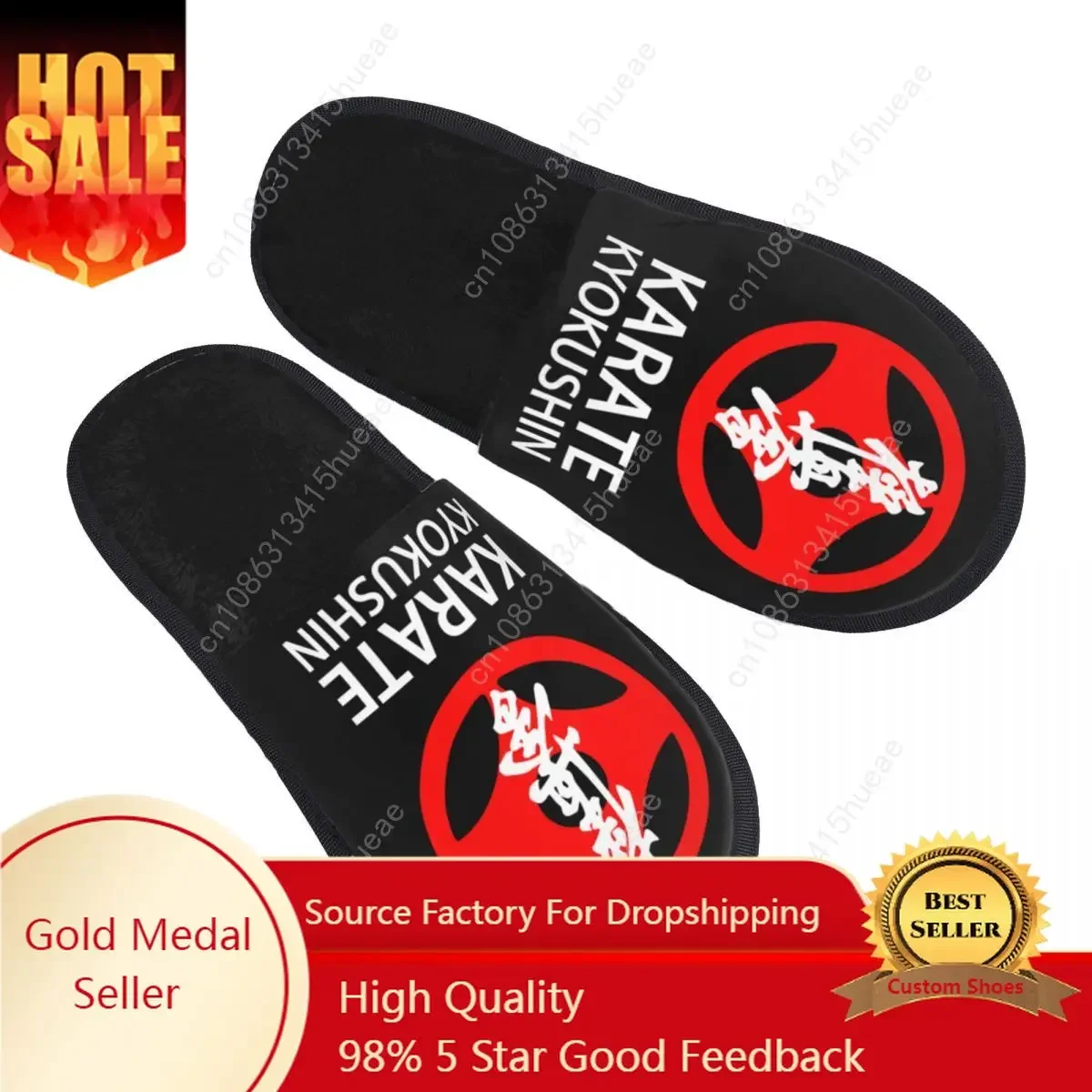 Karate Kyokushin House Slippers Women Soft Memory Foam Martial Arts Slip On Hotel Slipper Shoes