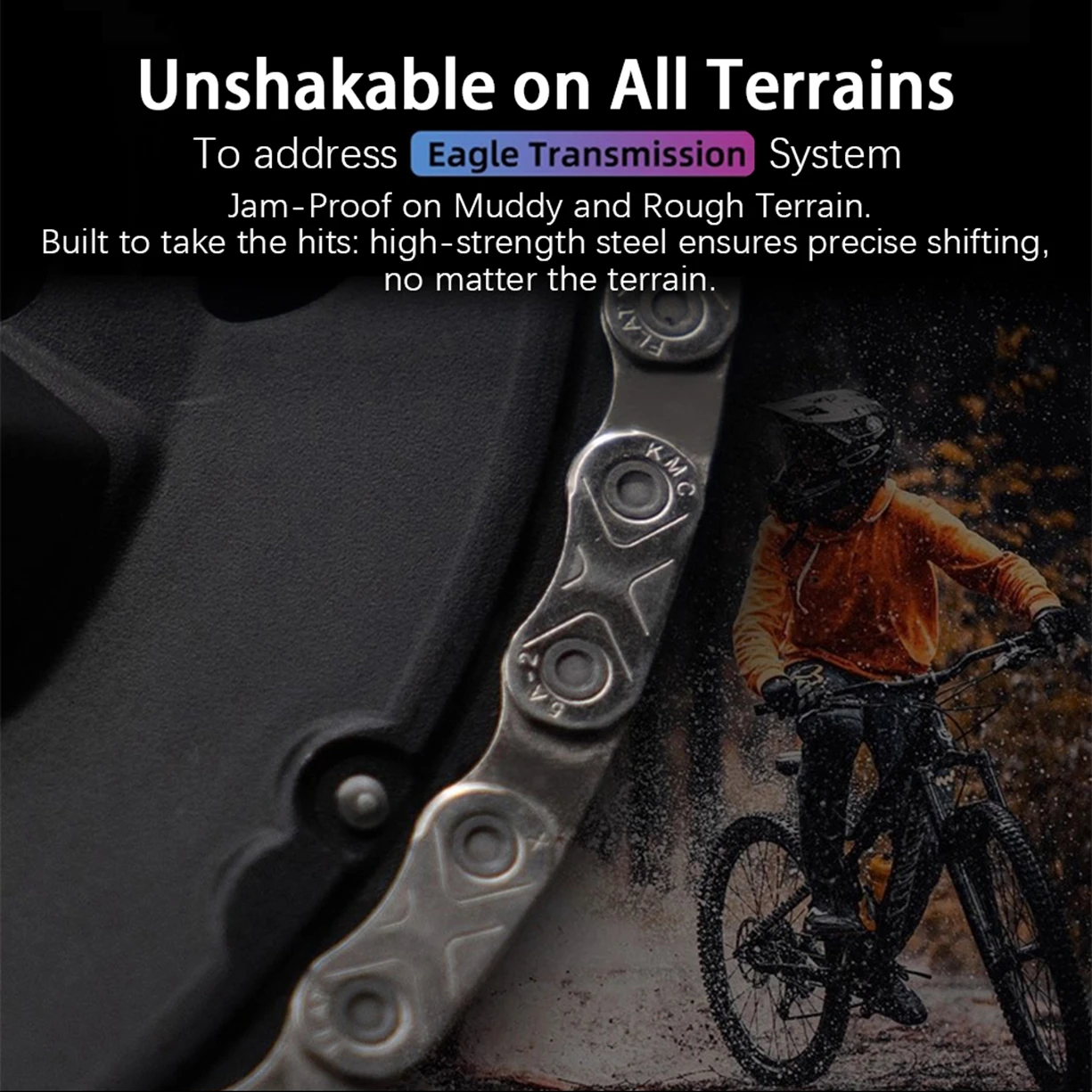 KMC X Flache 12-Gang-Fahrradkette Flattop-Design Mountainbike Curren für SRAM RED 12S MTB Rennrad Smooth Shifting – Detail 8