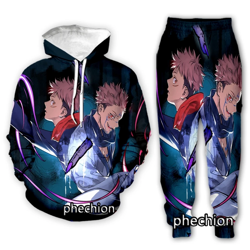 phechion New Men/Women Jujutsu Kaisen 3D Print Clothing Long Sleeve Fashion Sweatshirt Hoodies Sport Casual Pants Z134