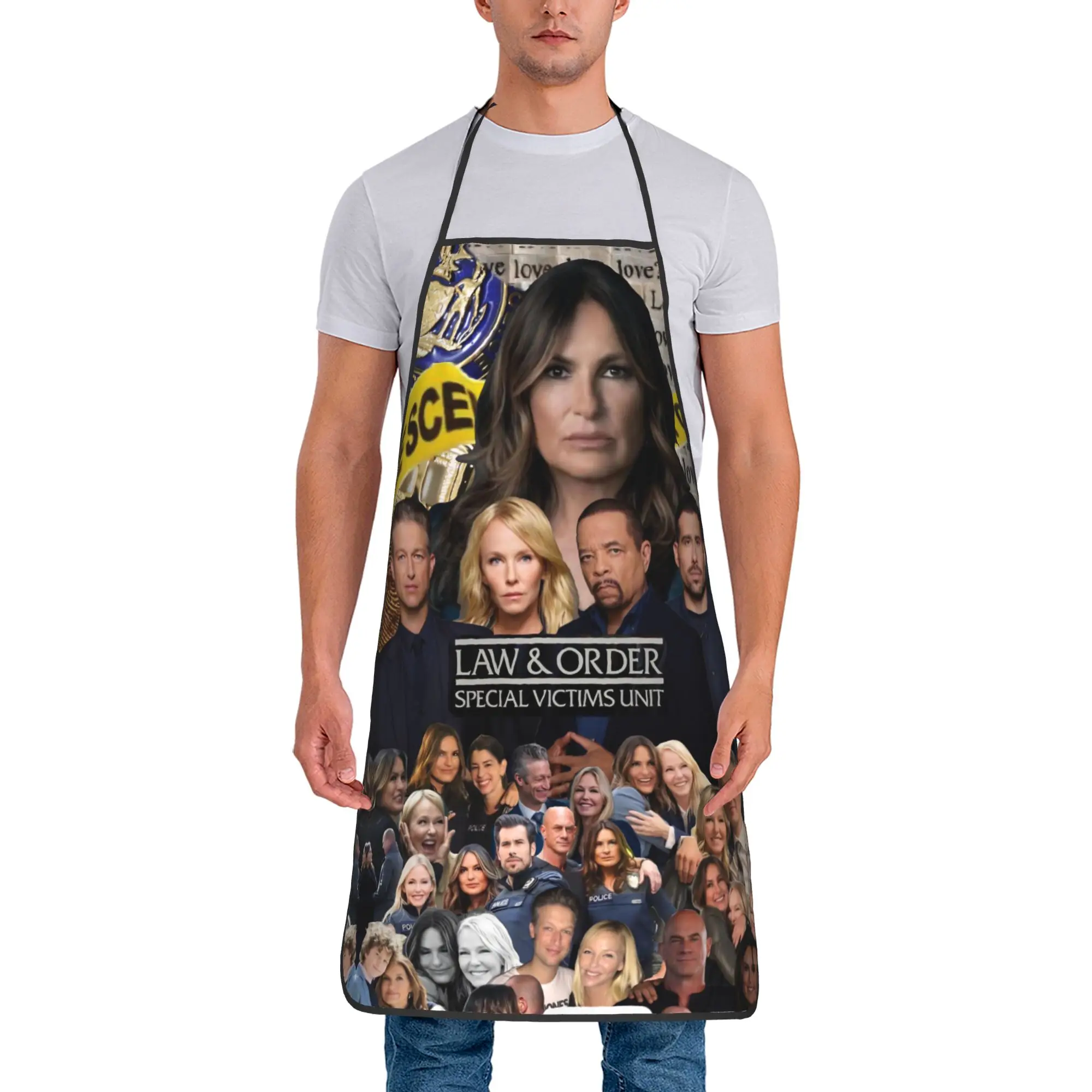 Law Order SVU Apron  Household Custom Kitchen Accessories Barber Barbecue Aprons without Pocket