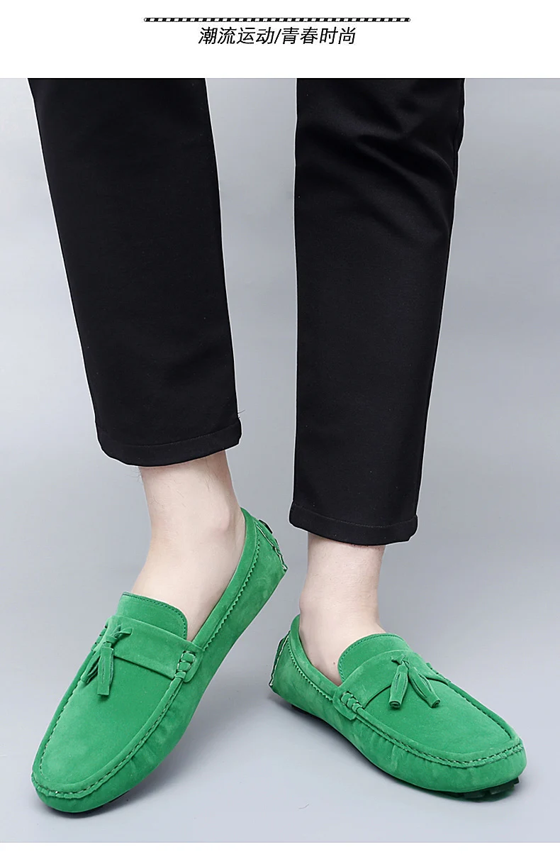2025 Neue Herren-Quasten-Loafer mit weichen Sohlen, vielseitige Freizeitschuhe im koreanischen Stil, trendige Slip-On-Fahrerschuhe im britischen Stil – Detail 17