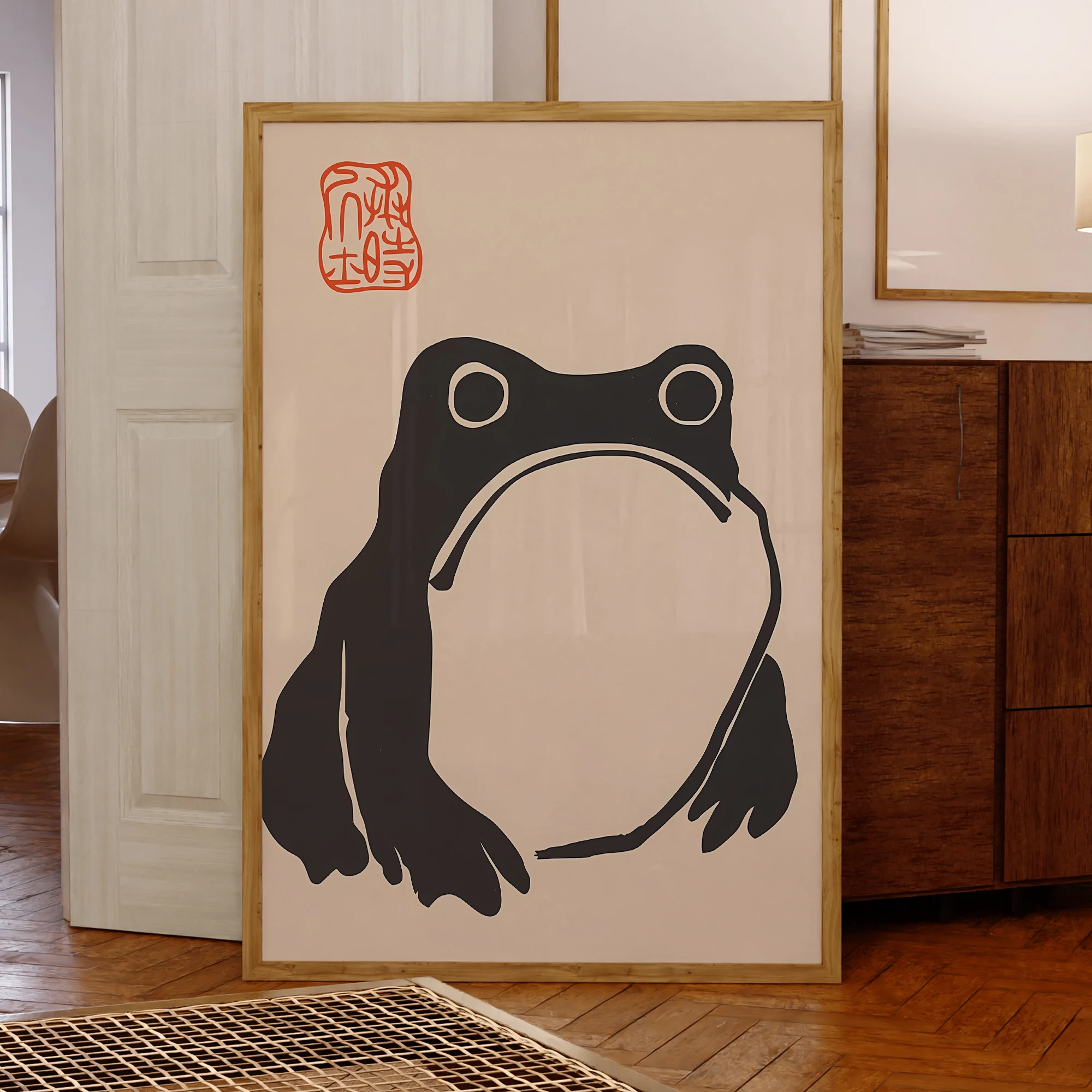 Imagen artística moderna de rana Matsumoto Hoji, lienzo impreso, imagen artística de pared, póster, decoración del hogar, impresión impermeable para sala de estar, dormitorio y oficina