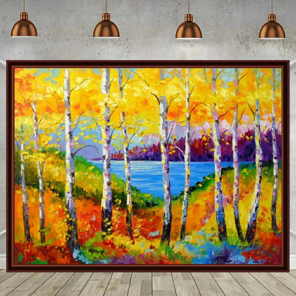 Fairy Dust AB Autumn Forest Scenery 5D DIY Diamond Painting Mosaic Art Crafts Embroidery Full Drill Cross Stitch Home Decor
