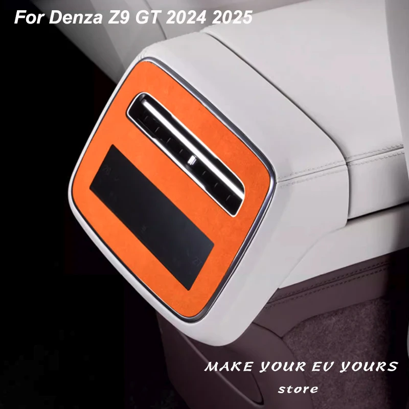 

For Denza Z9 GT 2024 2025 Back Row Air Conditioning Vent Panel Suede Protective Sticker Alcantara Interior Accessories