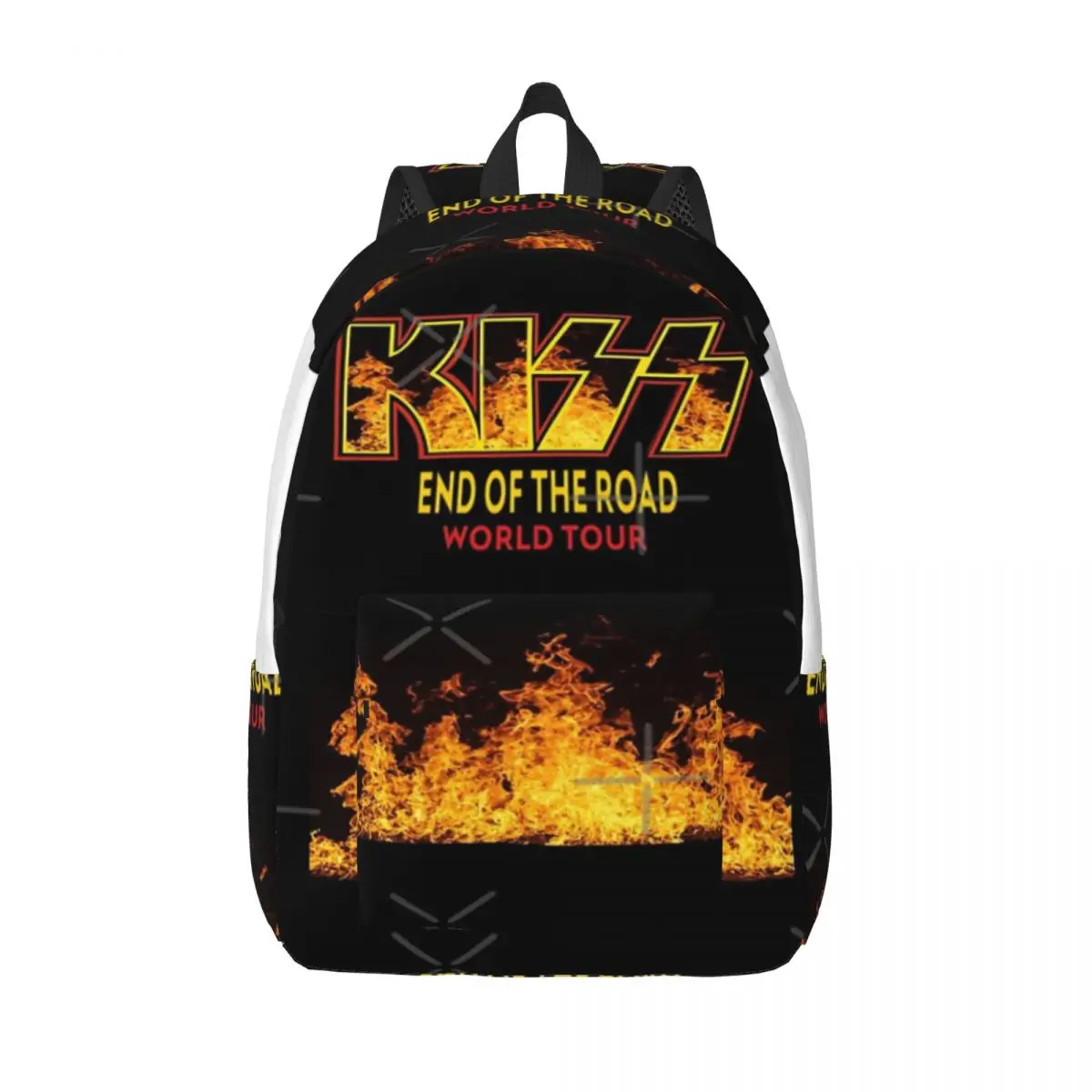 KISS End Of The Road World Tour Spaceman Catman Starchild Demon Простой и стильный рюкзак Холщовый рюкзак Рюкзаки для женщин KISS End Of The Road World Tour Spaceman Catman Starchild Demon Простой и стильный рюкзак Холщовый рюкзак Рюкзаки для женщин