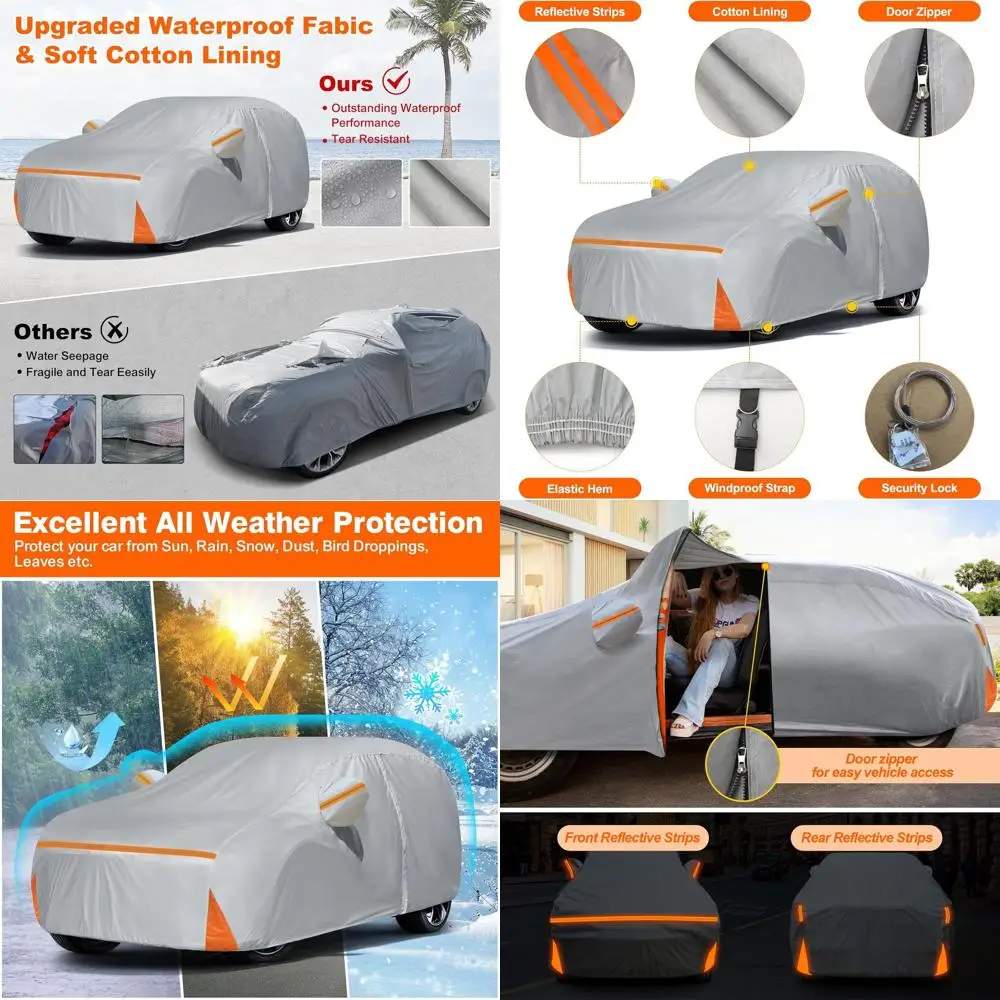 

Custom-Fit Lexus RX Series Car Cover, 2008-2025, Waterproof, UV Protected, Dust & Snow Shield with Door Zipper and Cotton Lining