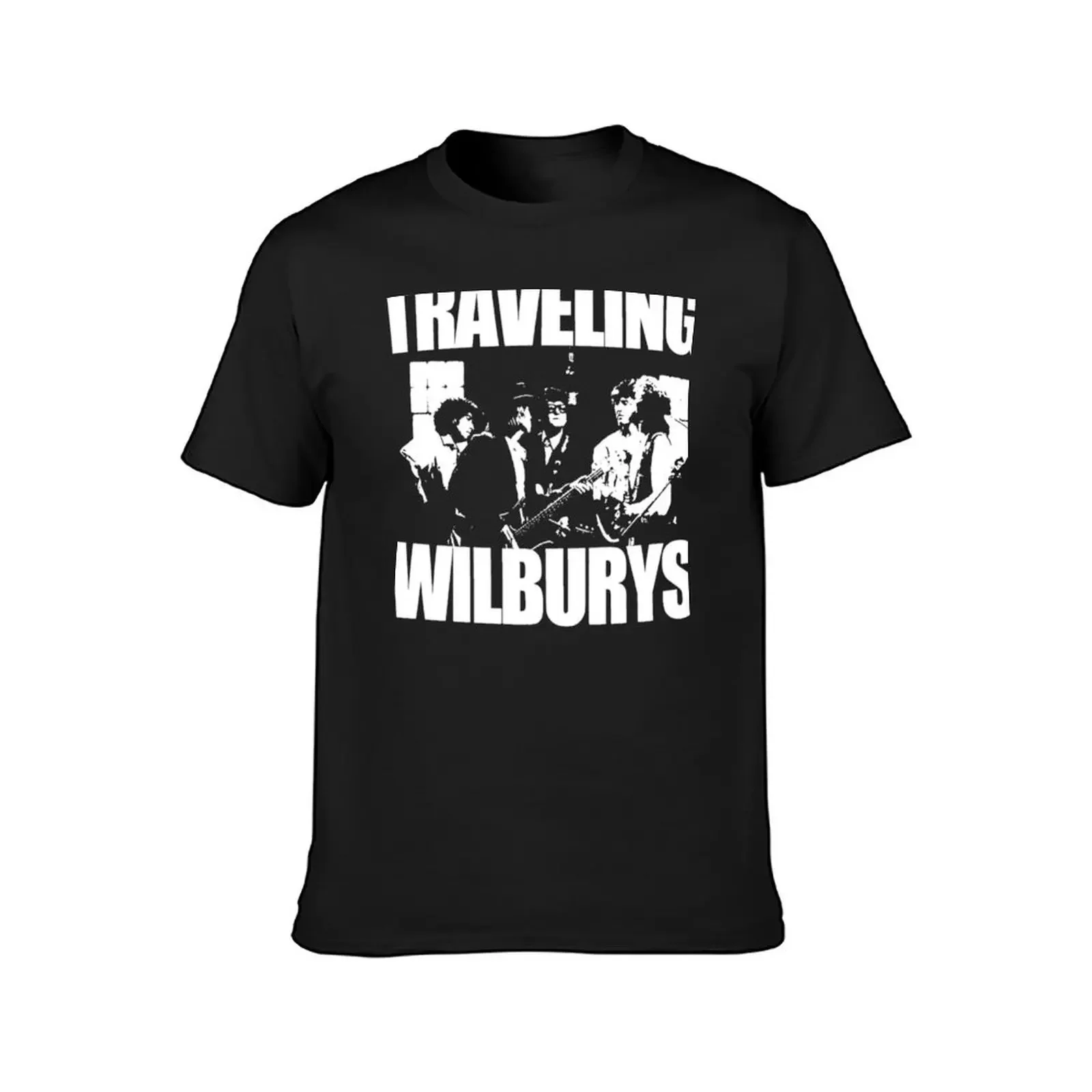 folk rock band the traveling wilburys T-Shirt anime tshirt customizeds Men's t shirts