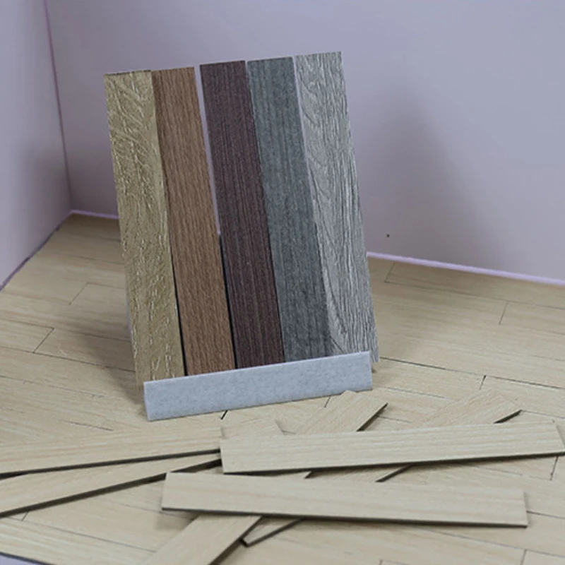 Miniature Dollhouse Self-adhensive Flooring Mini Floor Boards Dollhouse Floor Tiles Fit 1:12 Dollhouse Furniture Wall Floor Deco