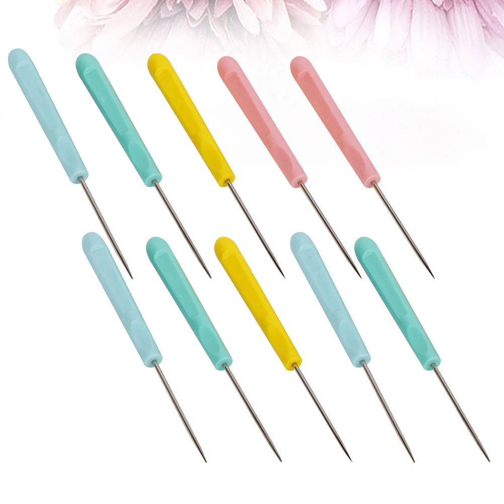 20 قطعة مقبض بلاستيكي Awl أدوات خياطة طقم إكسسوارات أطقم حرفية مستديرة #4