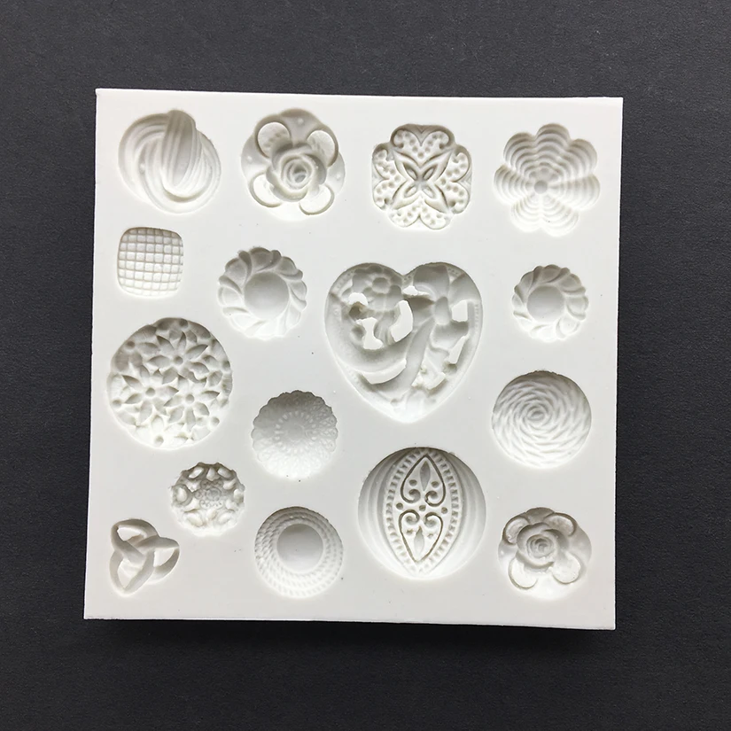 16 Gemstone 100% Platinum Silicone Sugarcraft Mould, Fondant Cake Decorating Tools Bakeware