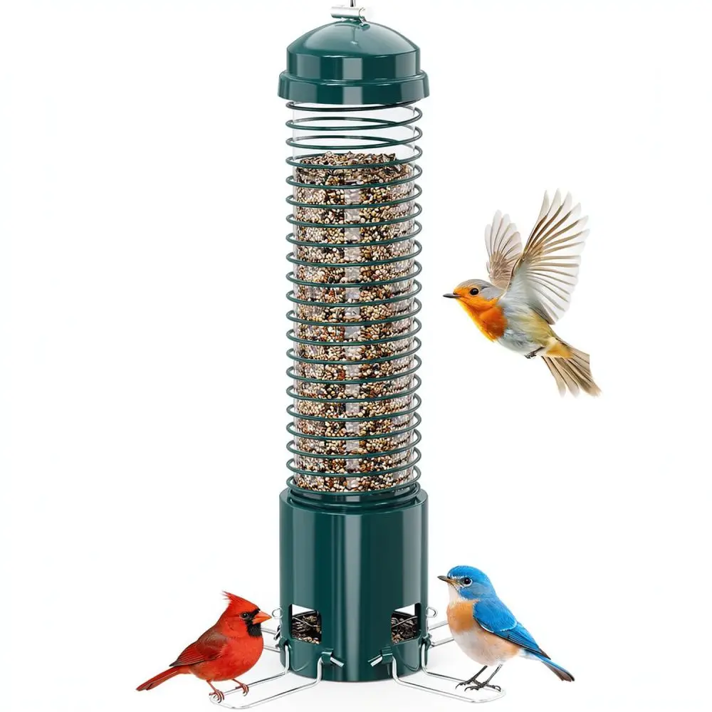 Spiral Dispenser Outdoor Hanging Bird Feeder For Garden Backyard Patio Decor Pet Bird Watching Accessory