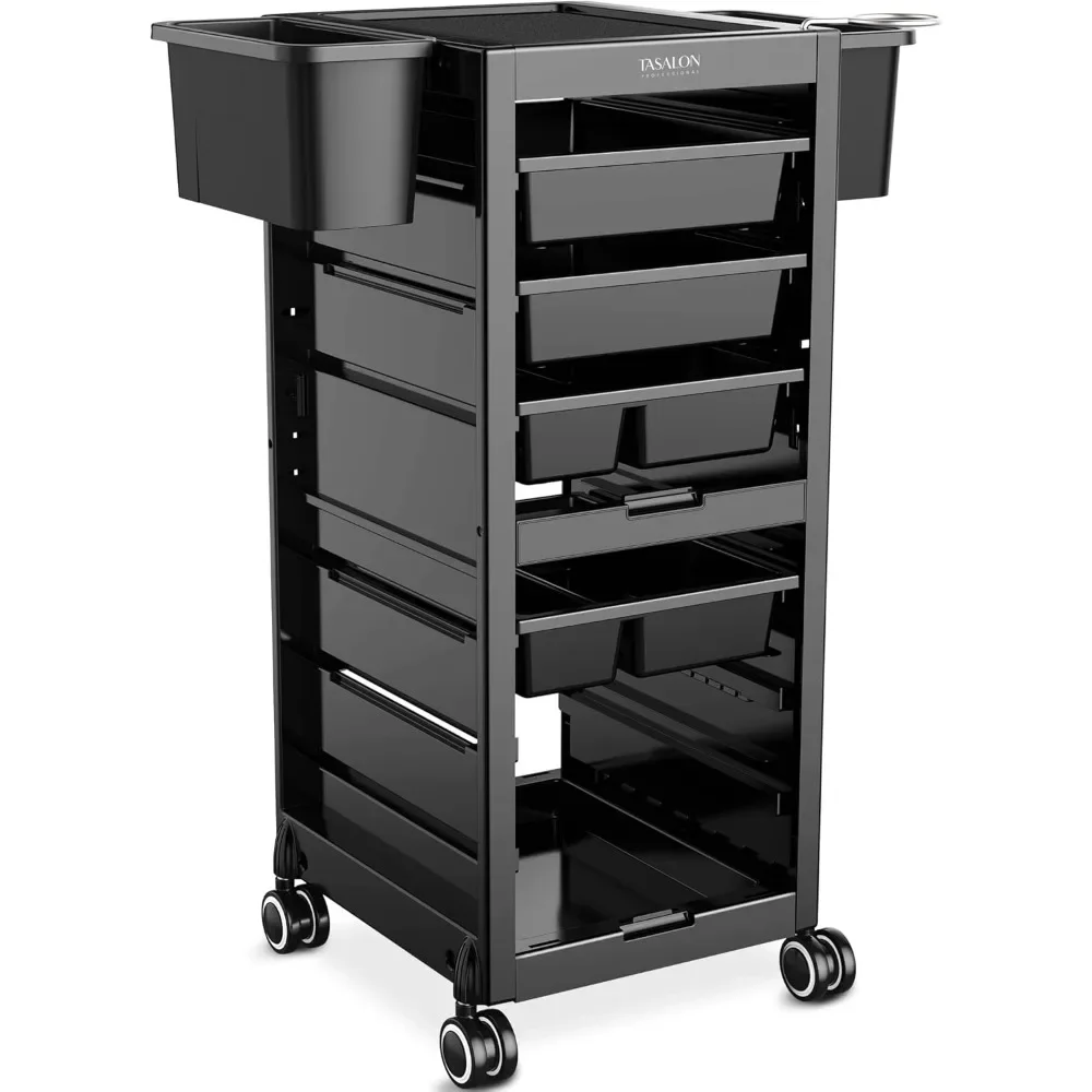 Hair Salon Equipment for Salon Station,Space Saving Hair Cart 4 Drawers & 2 Storage Baskets,for Hair Stylist,Multipurpose