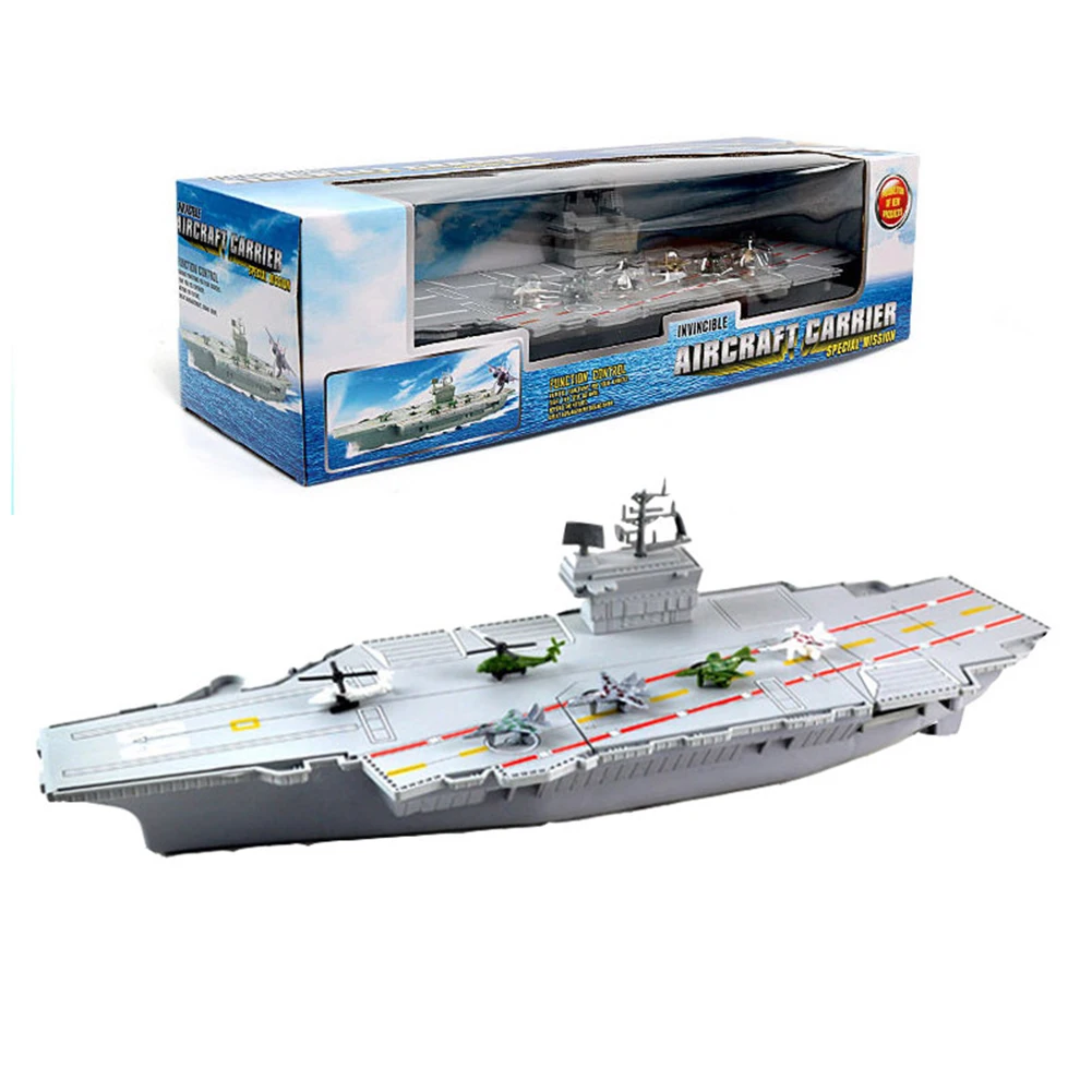 Aircraft Carrier Model Wear-Resistant Naval Vessels Model Realistic 3D Model Battleships Toy Perfect Gift for Kids Children