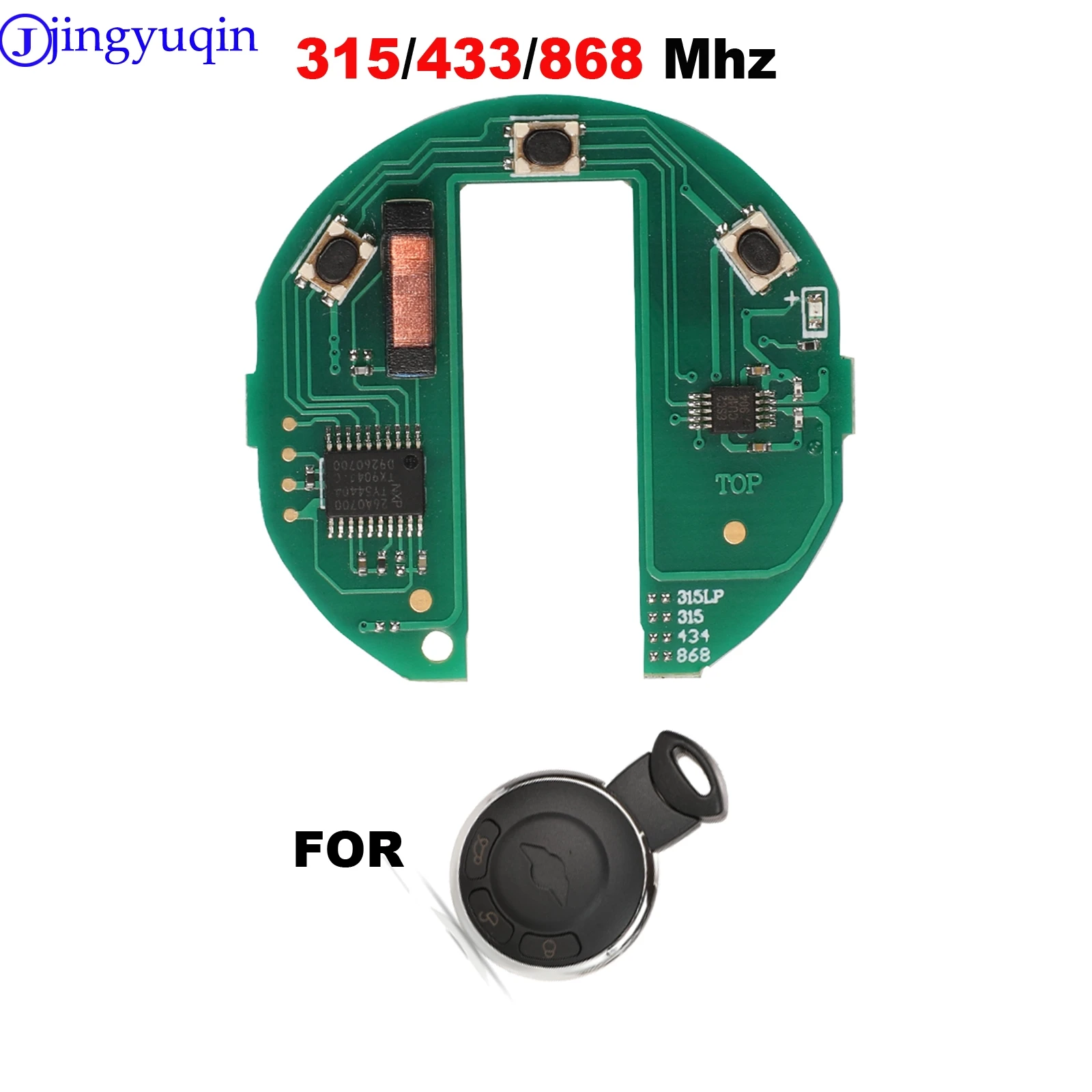 Jingyuqin capa para chave remota, sistema de carro 868mhz 315mhz 433mhz para bmw mini cooper s um d clubman countryman