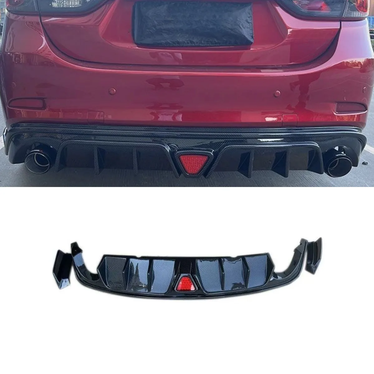 

Car Rear Bumper Spoiler Bumper Guard Protector Cover Apron Body Kit For Mazda Atenza 2014-2023 Car Accessories