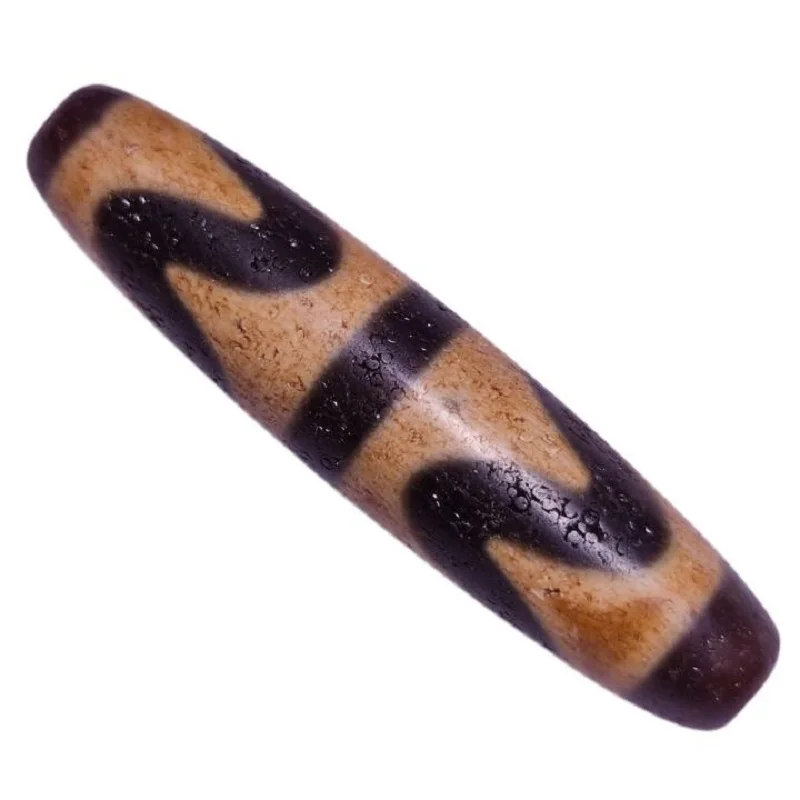 

Tibet Genuine Natural agate Horseshoe Pattern Weathered old Beads Double tiger tooth Dzi Necklace Pendant DIY Accessories