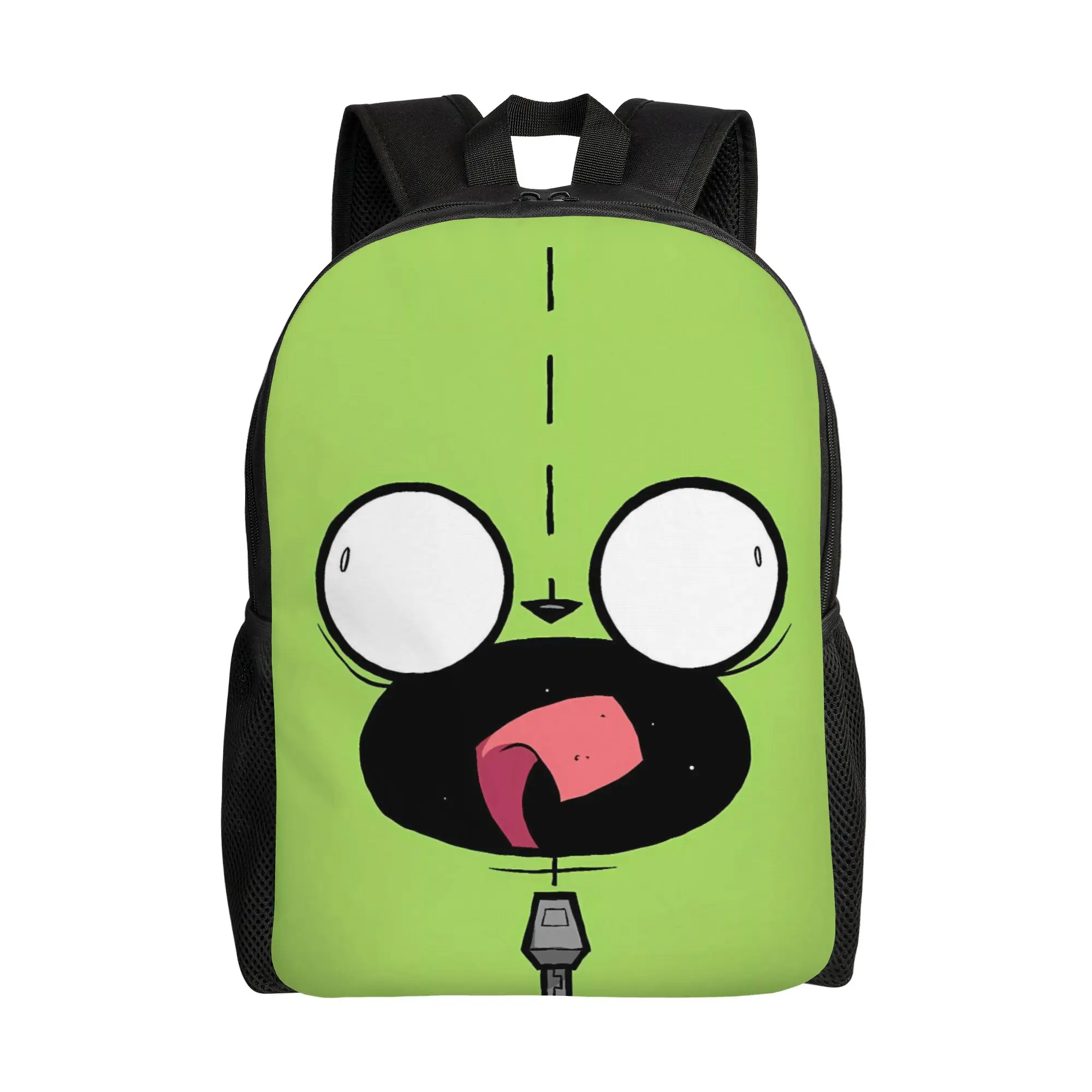 

Рюкзак Invaders Zims Cartoon Face для мальчиков и девочек, дышащий рюкзак из полиэстера, уличная одежда, школьные сумки, высококачественный рюкзак