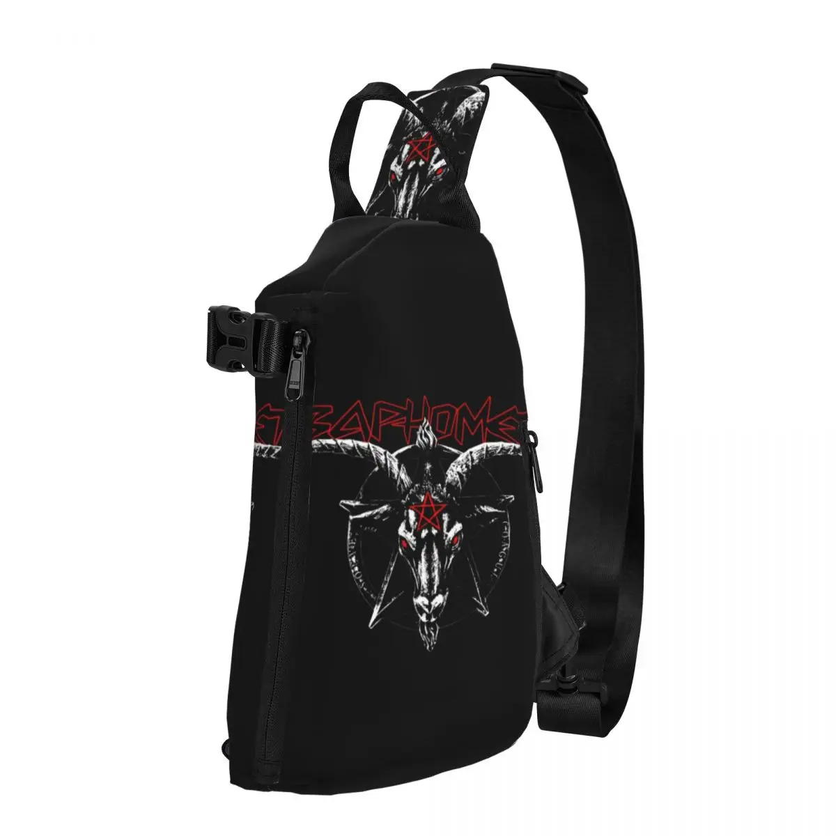 Baphomet Sabbatic Goat Devil Shoulder Bags satan steven rhodes Chest Bag Cycling Workout Sling Bag Phone Print Crossbody Bags