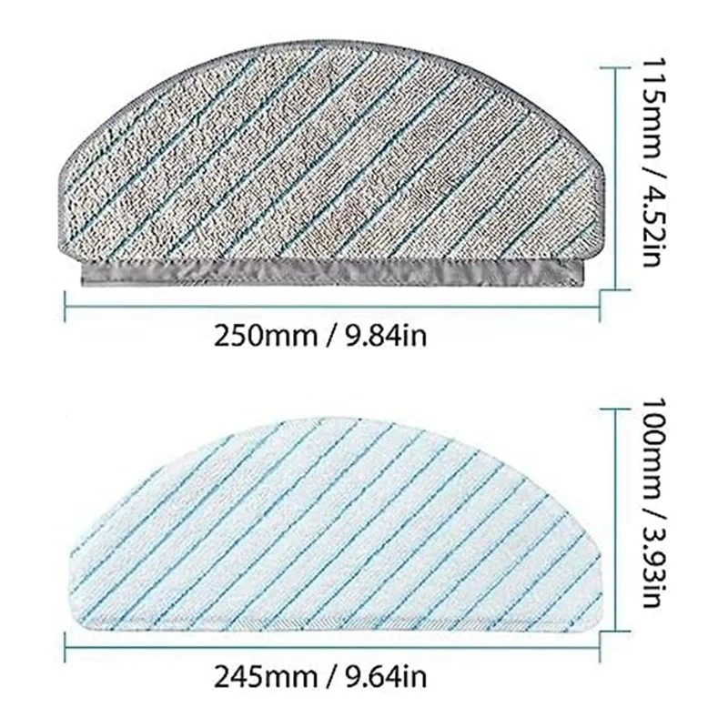 Ecovacs deebot ozmoロボット掃除機,モップクロス部品,t10,t10 plus,およびping布用のクリーニングパッド,15個