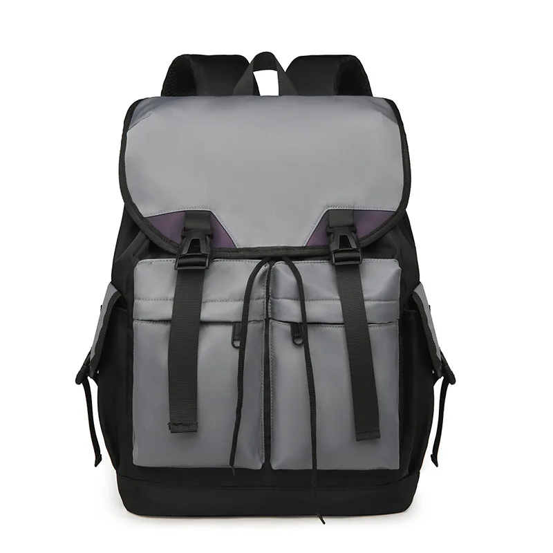 Casual Roll-up Backpack Men's Student Short Distance Waterproof Travel Bag Fashionable Large Capacity Roll-up Laptop Backpack