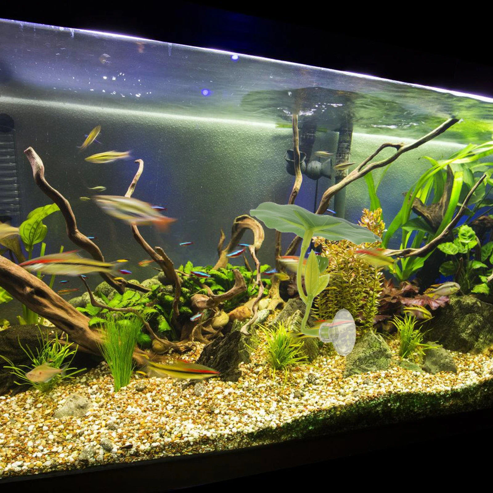 

Lotus Bed Fish Tank Plants Artificial Underwater for Ponds Tanks Betta Leaf Resting Spot Flaoting Decor Hiding Spots