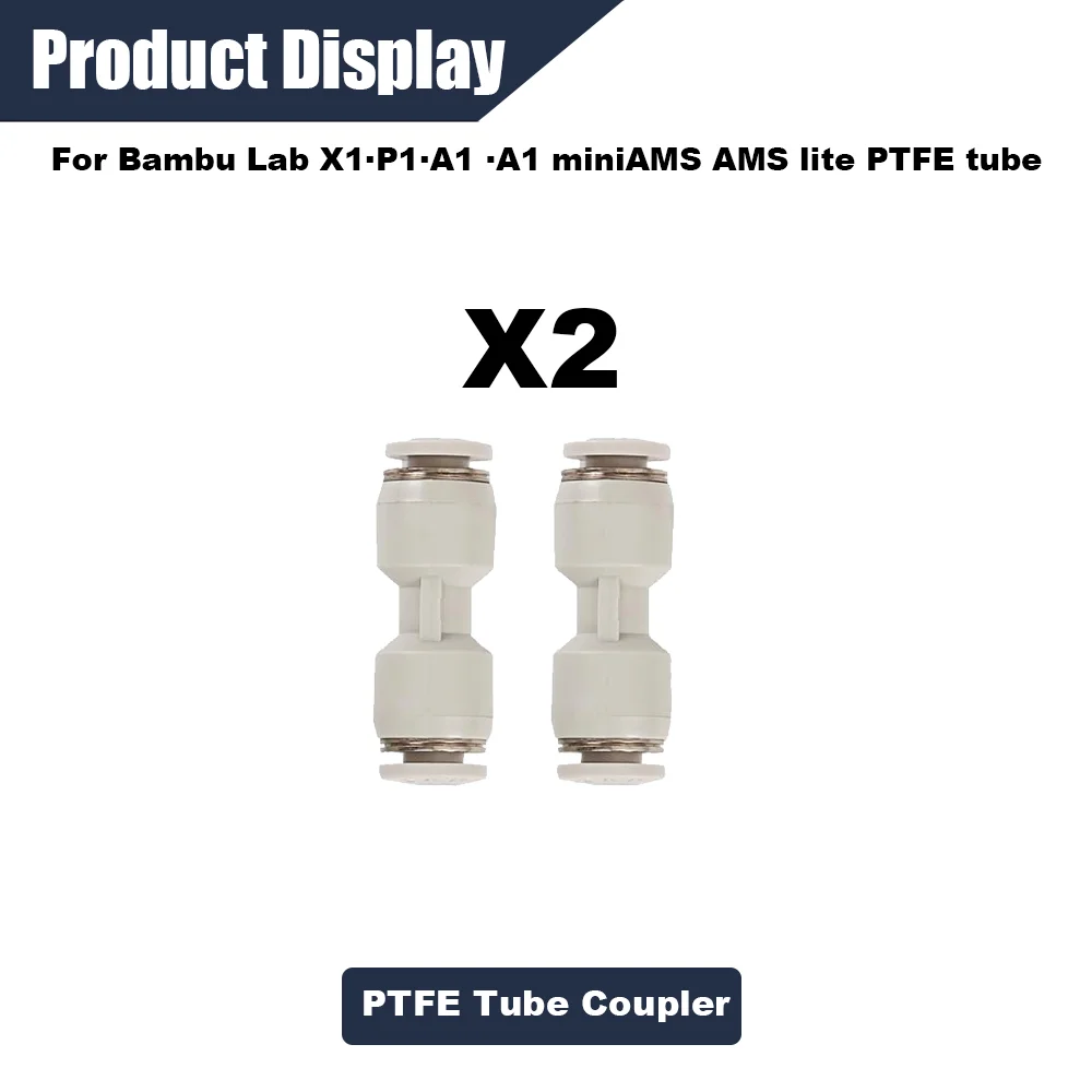PTFE Rohr 2,5mm ID×4mm OD 5M für Bambu Lab X1/X1C/P1P/P1S/A1/A1 mini/AMS/AMS lite, mit Schneidwerkzeug & Steckverbindern, 3D Druck Schlauch