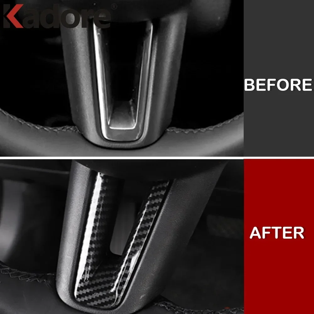 ملصق سيارة اكسسوارات التصميم عجلة القيادة الغطاء الواقي الكسوة لمازدا 3 M3 Axela 2019 2020 2021 2022 2023 2024 2025