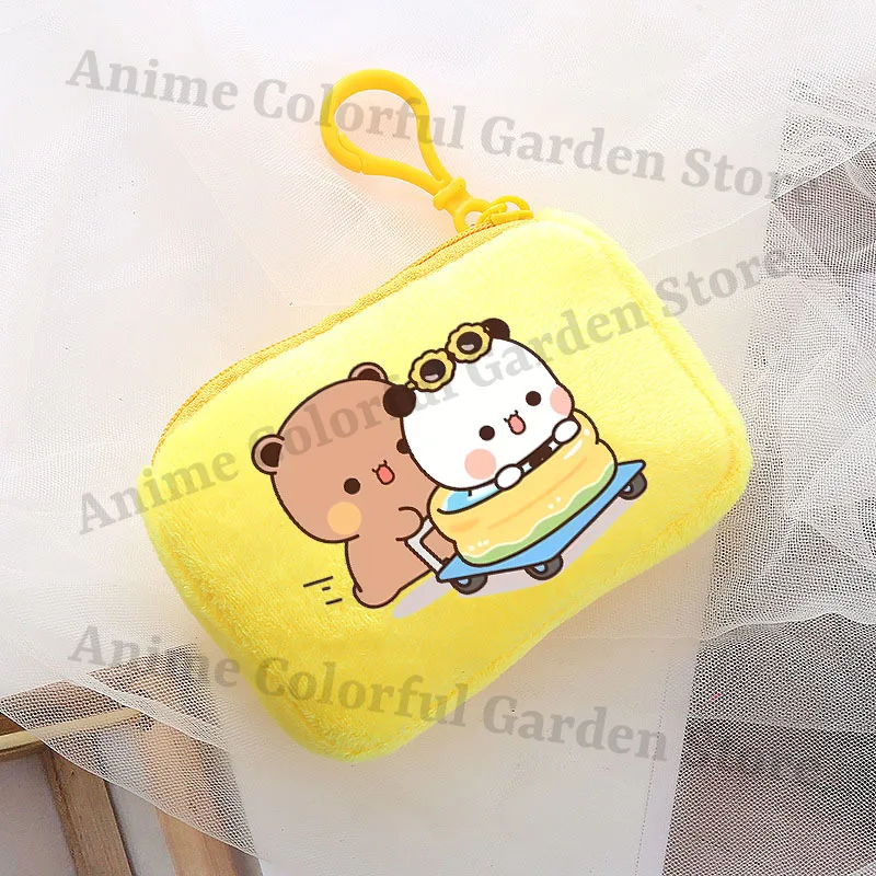 Bubu Dudu Cute Bear Printed Coin Purse for Boys Girls Anime Cartoon Kawaii Money Bag Students Key Card Storage Mini Pouch Gifts