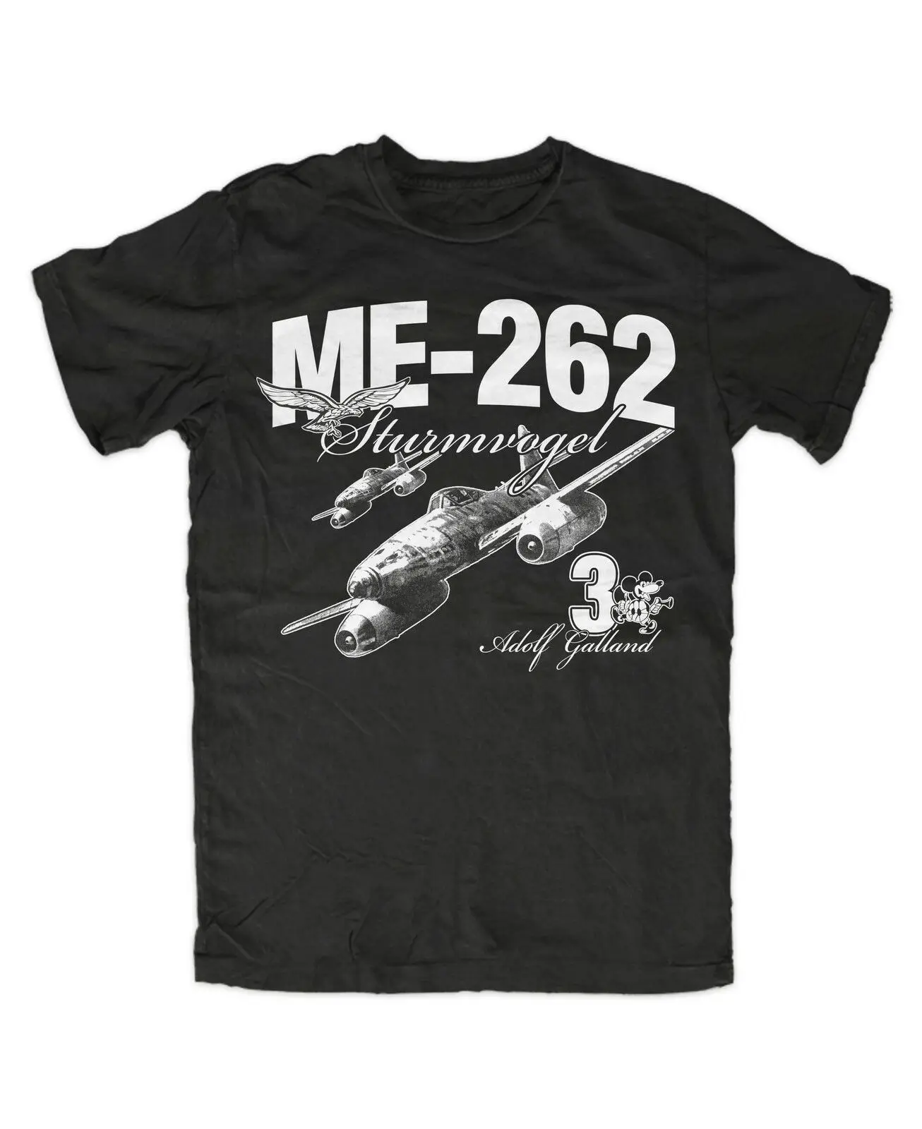 

German Air Force Legend Aviator Ace. Me-262 Fighter Galland Squadron T-Shirt. Summer Cotton Short Sleeve O-Neck Mens T Shirt New