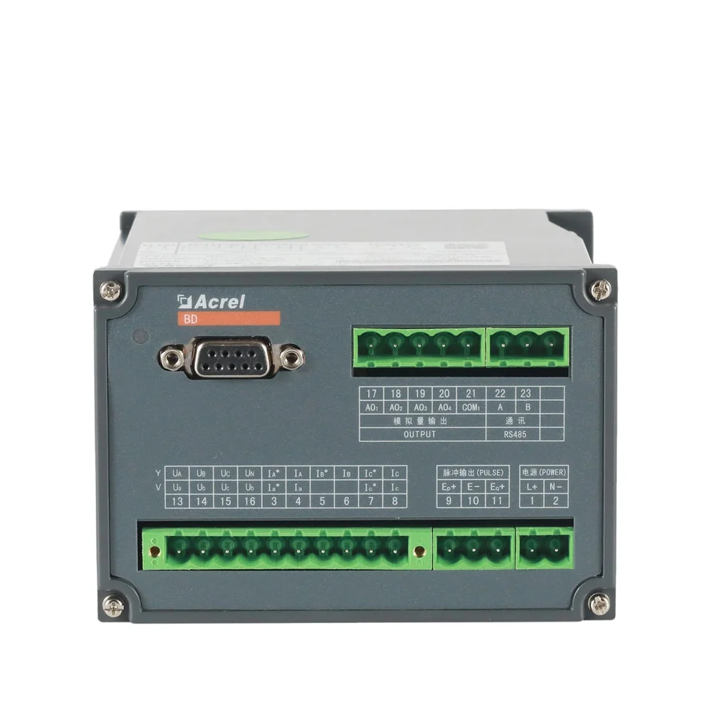 BD-4EA Transduser Listrik 3P4W Pemancar Multi-listrik dengan Output Pulsa Output Analog RS485 CE/UL