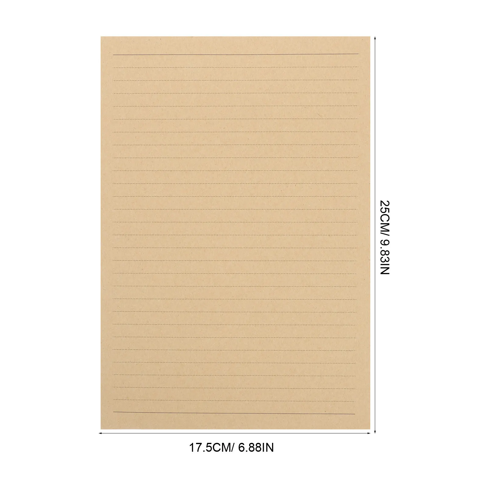 50Sheets Lined Letter Writing Paper For Letter Writing Stationery Office Worker Retro Kraft Vintage Notes Invitations