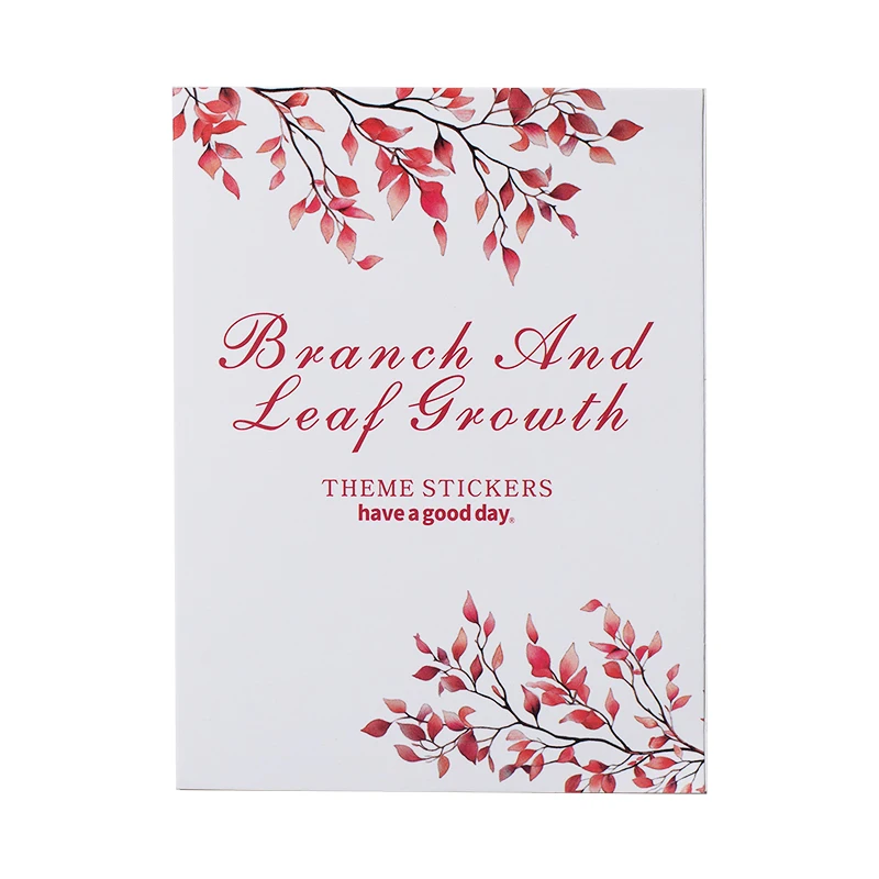 Branches and leaves Sticker pack 20pcs Fresh Flower Plant Transparent waterproof hand account Decoration Scrapbooking material