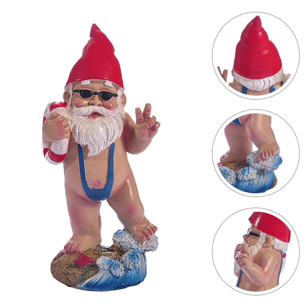 Bikini Dwarf Resin Adornment Garden Decor Interesting Tabletop Bikinis Statue Ornament Gnome Figurine Decorate Baby Novel