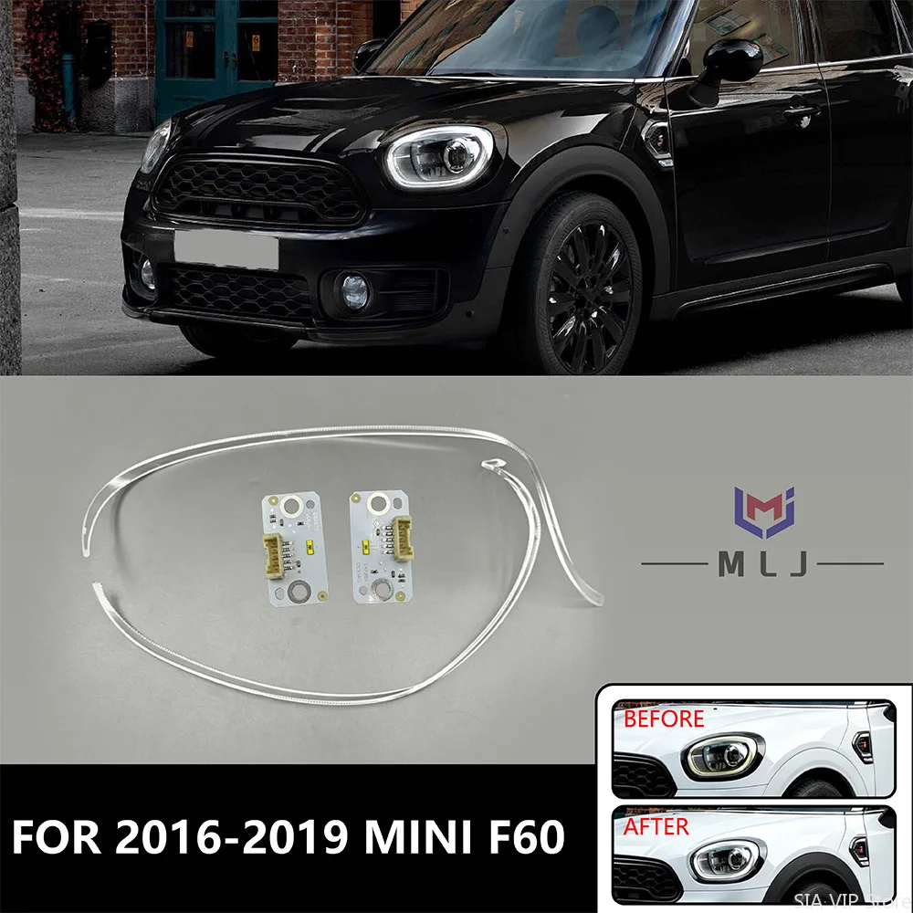 For MINI F60 2016-2019 Daytime Running Light Tube LED chip Light Source Turn Signal Headlight Light Guide Strip Tube