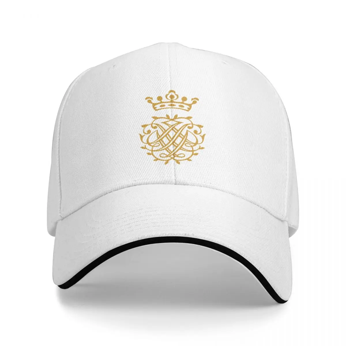 Johann Sebastian Bach - Monogram - Old Gold On White Cap Baseball Cap rave hats baseball cap men hats Women's