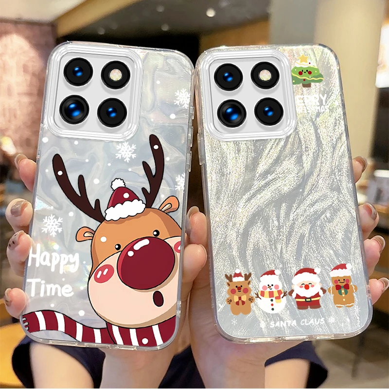 

Santa Claus Elk Snowman Christmas Phone Case For Xiaomi Poco X6 X3 F6 M6 M4 Pro C61 13T 14T 11 Lite Shockproof Protective Covers