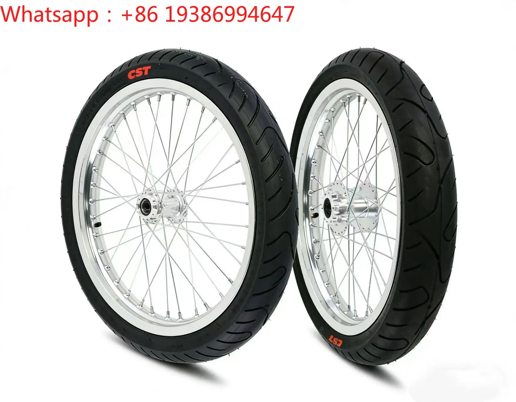 For Light Bee Ultra Bee Road Wheel Set 17-Inch with 70/90-17 and 90/80-17 Tires Sumoto Wheels for LBX